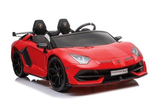 Dvivietis elektromobilis Lamborghini Aventador SX2028, raudonas kaina ir informacija | Elektromobiliai vaikams | pigu.lt