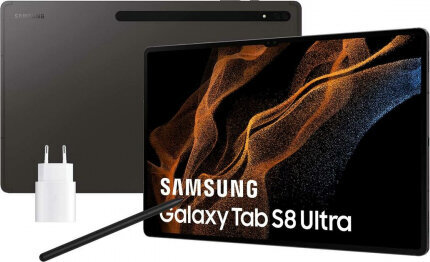 Samsung Galaxy Tab S8 Ultra, 256GB, WI-FI, juoda kaina ir informacija | Planšetiniai kompiuteriai | pigu.lt