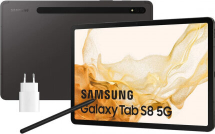 Samsung Galaxy Tab S8+, 256 GB, 5G, juoda kaina ir informacija | Planšetiniai kompiuteriai | pigu.lt