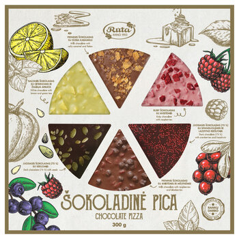Šokoladinių figūrų rinkinys Rūta Šokoladinė pica, 300 g kaina ir informacija | Saldumynai | pigu.lt