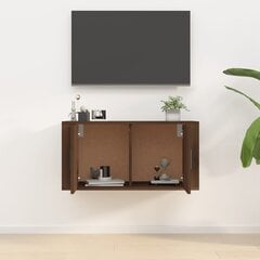 vidaXL Sieninė televizoriaus spintelė, ruda ąžuolo, 80x34,5x40cm kaina ir informacija | TV staliukai | pigu.lt