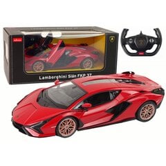 Nuotoliniu būdu valdomas automobilis R/C Lamborghini Sian FKP 37 Rastar 1:14, raudonas цена и информация | Игрушки для мальчиков | pigu.lt