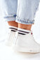 Sportbačiai moterims Cross Jeans High White II2R4022, balti kaina ir informacija | Bateliai moterims  | pigu.lt