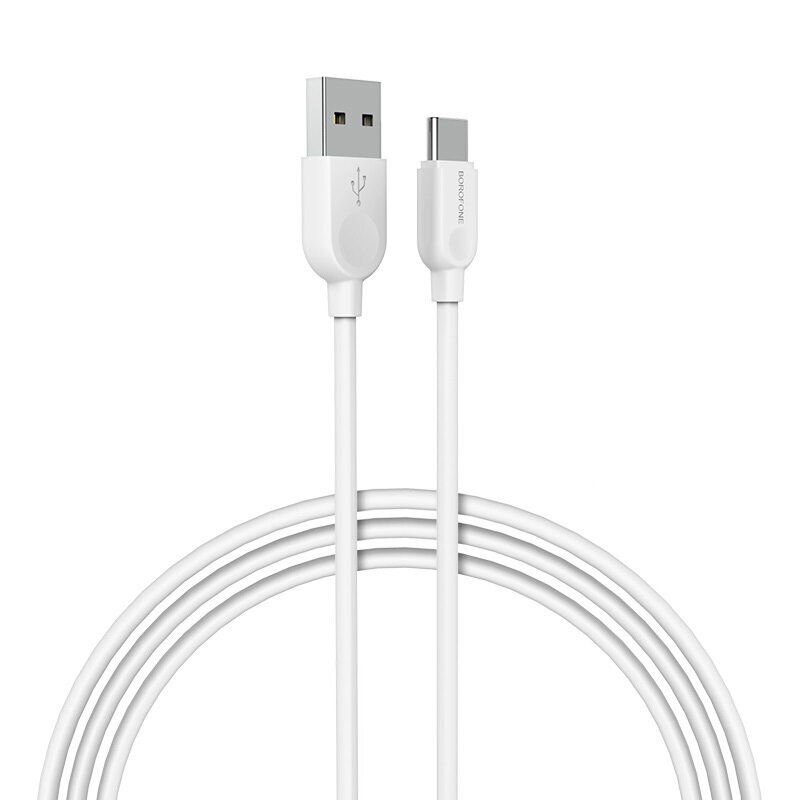 Borofone Cable BX14 LinkJet - USB prie C tipo - 2,4A 2 metrai baltas kaina ir informacija | Laidai telefonams | pigu.lt