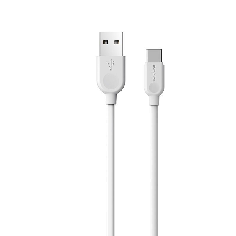 Borofone Cable BX14 LinkJet - USB prie C tipo - 2,4A 2 metrai baltas kaina ir informacija | Laidai telefonams | pigu.lt