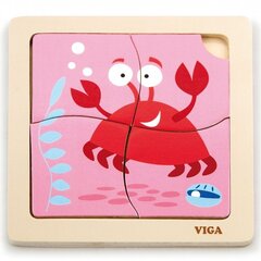 Medinė dėlionė Viga Crab (3155) 1464 kaina ir informacija | Žaislai kūdikiams | pigu.lt