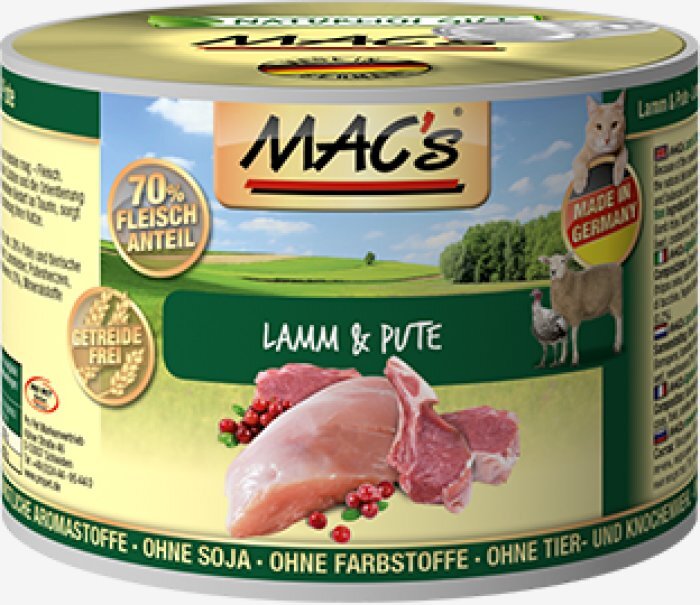 Mac's Lamb & Turkey 800 g kaina ir informacija | Konservai katėms | pigu.lt