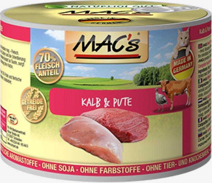 Mac's Veal & Turkey 800 g цена и информация | Konservai katėms | pigu.lt