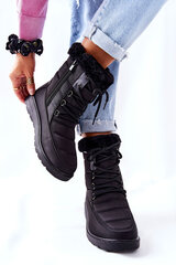 Žieminiai batai moterims Haneta, juodi kaina ir informacija | Aulinukai, ilgaauliai batai moterims | pigu.lt