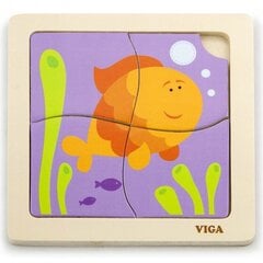 Medinė dėlionė Viga Fish (3154) 1440 kaina ir informacija | Žaislai kūdikiams | pigu.lt