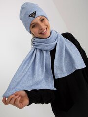 Kepurės ir šaliko komplektas moterims Lakerta LK-KMPL-509140.47 654149, mėlyna kaina ir informacija | Kepurės moterims | pigu.lt