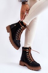 Aulinukai moterims Trapper Boots Juodi Alette, juodi цена и информация | Женские сапоги | pigu.lt