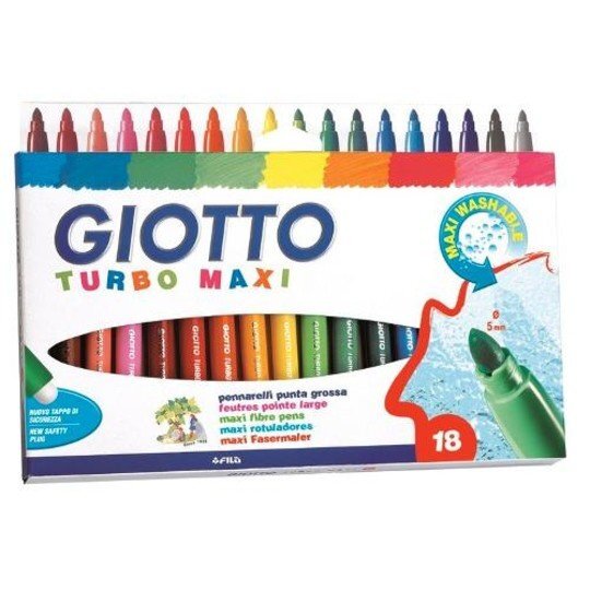 Flomasteriai Fila Giotto Maxi, 18 spalvų, 076300 цена и информация | Piešimo, tapybos, lipdymo reikmenys | pigu.lt