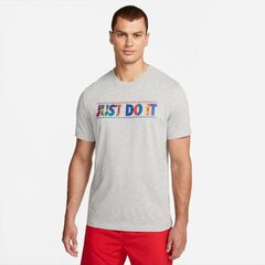 Marškinėliai vyrams Nike Dri-Fit M DX0987063, pilki цена и информация | Мужские футболки | pigu.lt