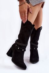 Aukštakulniai batai moterims Lewski Shoes 22730-21, juodi цена и информация | Женские сапоги | pigu.lt