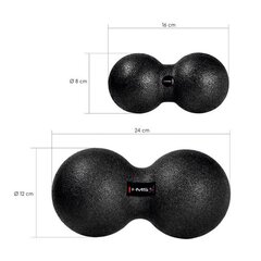 Masažinis kamuoliukas Hms Duo Ball 8x16 cm kaina ir informacija | Masažo reikmenys | pigu.lt