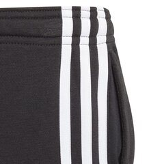 Sportinės kelnės mergaitėms Adidas 3 Stripes Terry Jr GN4054, juodos цена и информация | Брюки для девочки, бирюзовые | pigu.lt