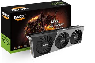 Inno3D GeForce RTX 4070 Ti X3 OC (N407T3-126XX-186148N) kaina ir informacija | Vaizdo plokštės (GPU) | pigu.lt