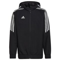 Striukė berniukams Adidas Condivo 22 Jr HA6253, juoda kaina ir informacija | Striukės berniukams | pigu.lt