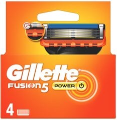 Сменные кассеты для бритья Gillette Fusion Power 4 шт. цена и информация | Gillette Духи, косметика | pigu.lt