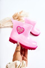 Guminiai batai mergaitėms 19735-98, rožiniai цена и информация | Резиновые сапоги детские | pigu.lt