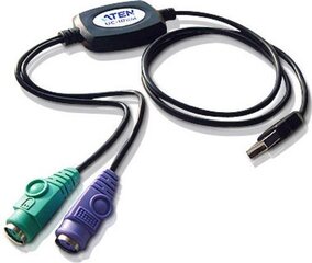 Aten UC10KM-AA, PS2/USB-A, 0.9 m kaina ir informacija | Kabeliai ir laidai | pigu.lt