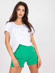 Marškinėliai moterims Fancy, balti kaina ir informacija | Marškinėliai moterims | pigu.lt