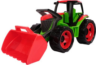 LENA® GIGA TRUCKS traktorius su priekiniu krautuvu ir priekaba 02136 kaina ir informacija | Žaislai berniukams | pigu.lt