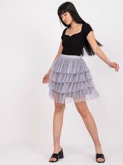 Женская мини-юбка из тюля Och Bella серого цвета цена и информация | Юбки | pigu.lt