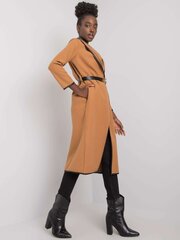 Paltas moterims Italy Moda 624096, smėlio spalvos kaina ir informacija | Paltai moterims | pigu.lt