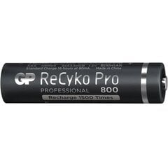 4x аккумуляторные батареи AAA / R03 GP ReCyko Pro Ni-MH 800 мАч цена и информация | Батарейки | pigu.lt