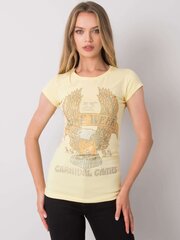 Marškinėliai moterims Ex Moda, geltoni kaina ir informacija | Marškinėliai moterims | pigu.lt