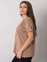 Marškinėliai moterims Fancy FA-TS-7121.88P, rudi kaina ir informacija | Marškinėliai moterims | pigu.lt