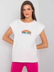 Marškinėliai moterims Fancy FA-TS-7137.29P, balti kaina ir informacija | Marškinėliai moterims | pigu.lt