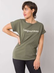 Marškinėliai moterims Fancy, žali kaina ir informacija | Marškinėliai moterims | pigu.lt