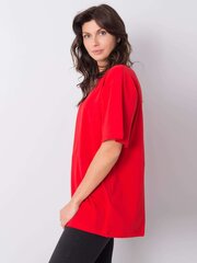 Marškinėliai moterims Rue Paris RV-TS-6052.71P, raudoni kaina ir informacija | Marškinėliai moterims | pigu.lt