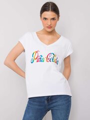 Marškinėliai moterims Fancy FA-TS-7001.60, balti kaina ir informacija | Marškinėliai moterims | pigu.lt