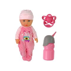 Lean toys Baby Doll Sound Bottle Rožinė pižama цена и информация | Игрушки для девочек | pigu.lt