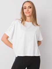 Marškinėliai moterims Rue Paris, balti kaina ir informacija | Marškinėliai moterims | pigu.lt