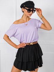 Marškinėliai moterims Rue Paris, violetiniai kaina ir informacija | Marškinėliai moterims | pigu.lt