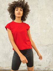 Marškinėliai moterims Basic Feel Good, raudoni цена и информация | Женские футболки | pigu.lt