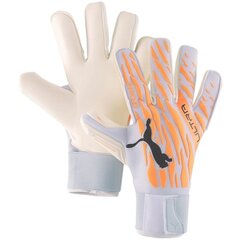 Vartininko pirštinės Puma Ultra Grip 1 Hybrid Pro, baltos/oranžinės kaina ir informacija | Futbolo apranga ir kitos prekės | pigu.lt