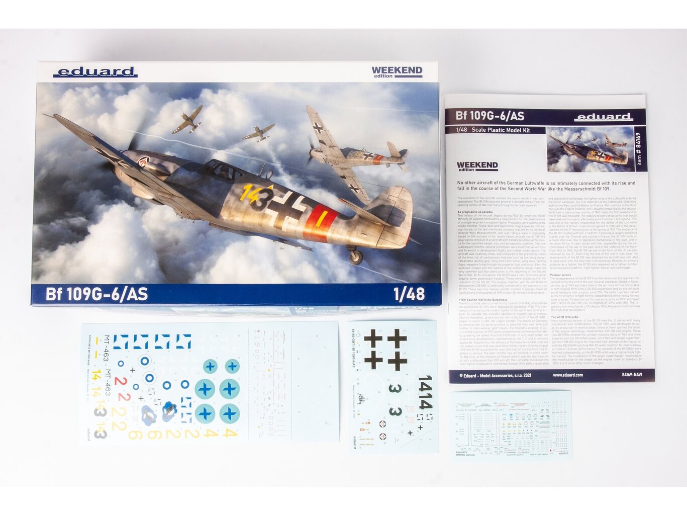 Konstruktorius lėktuvas Eduard Bf-109G-6/ AS Weekend Edition, 1/48, 84169 kaina ir informacija | Konstruktoriai ir kaladėlės | pigu.lt