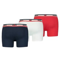 Levi's trumpikės vyrams Boxer Briefs M 37149-0543, įvairiųn spalvų, 3 vnt цена и информация | Мужские трусы | pigu.lt