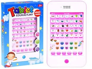 Интерактивный планшет на польском языке, розовый цена и информация | Развивающие игрушки | pigu.lt