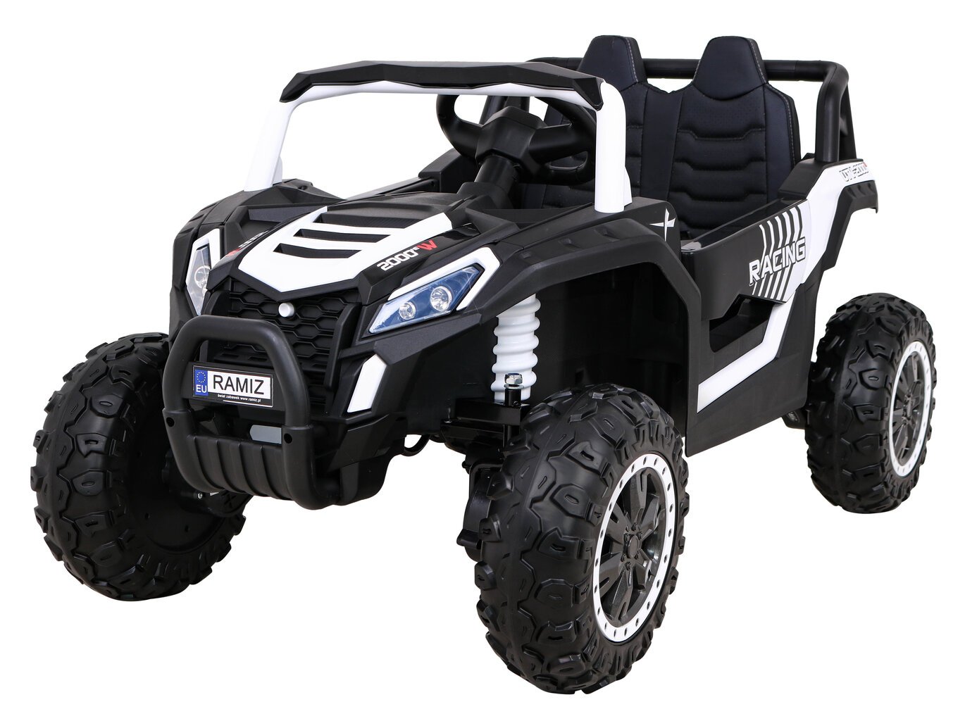 Vienvietis elektromobilis Buggy UTV 2000M Racing, baltas цена и информация | Elektromobiliai vaikams | pigu.lt