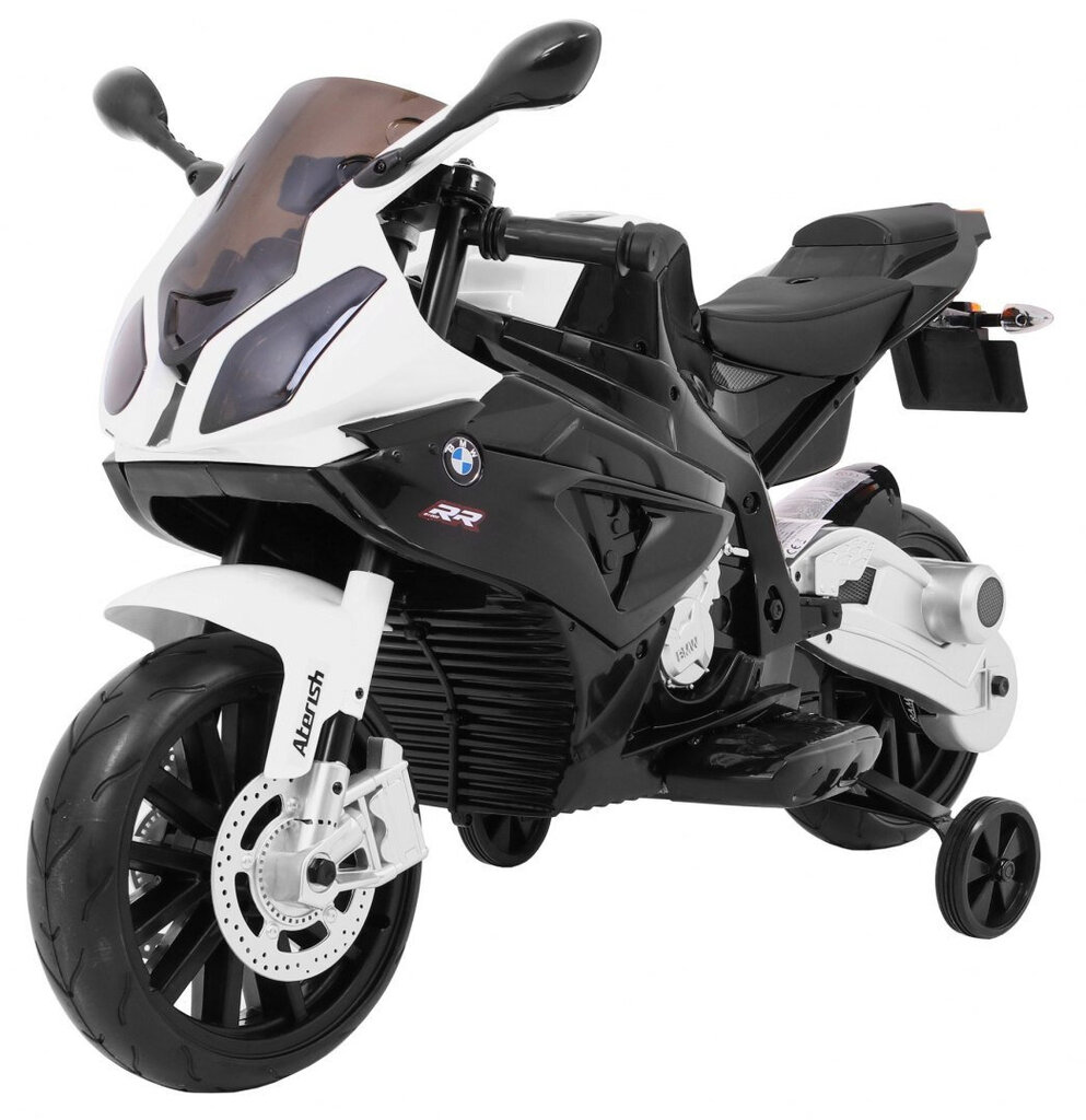 Vienvietis elektrinis motociklas BMW S1000RR, juodas kaina ir informacija | Elektromobiliai vaikams | pigu.lt