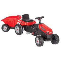 Pilsan Pedalais minamas traktorius su priekaba, raudonas kaina ir informacija | Žaislai berniukams | pigu.lt