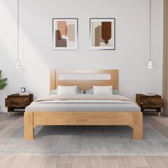Naktiniai staliukai vidaXL, Apdirbta mediena, 2vnt., 50x46x50cm, dūminio ąžuolo spalva kaina ir informacija | Spintelės prie lovos | pigu.lt
