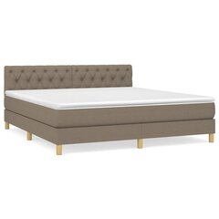 Кровать с пружинами/матрасом, темно-серая, 160x200 см цена и информация | Кровати | pigu.lt